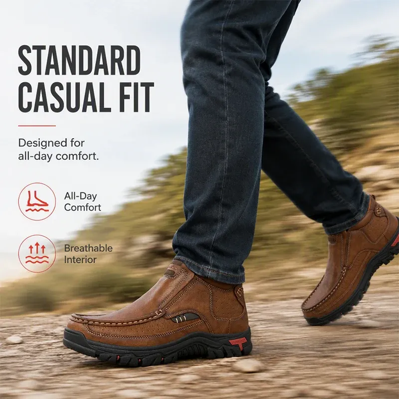 Step In & Go | Men's Comfortable Slip-On Leather Shoes⚡Free shipping