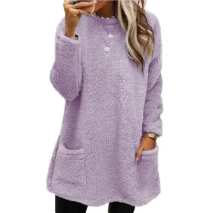 🍂Limited-Time Offer ☁️Women's Warm Crew Neck Long Sleeve Top