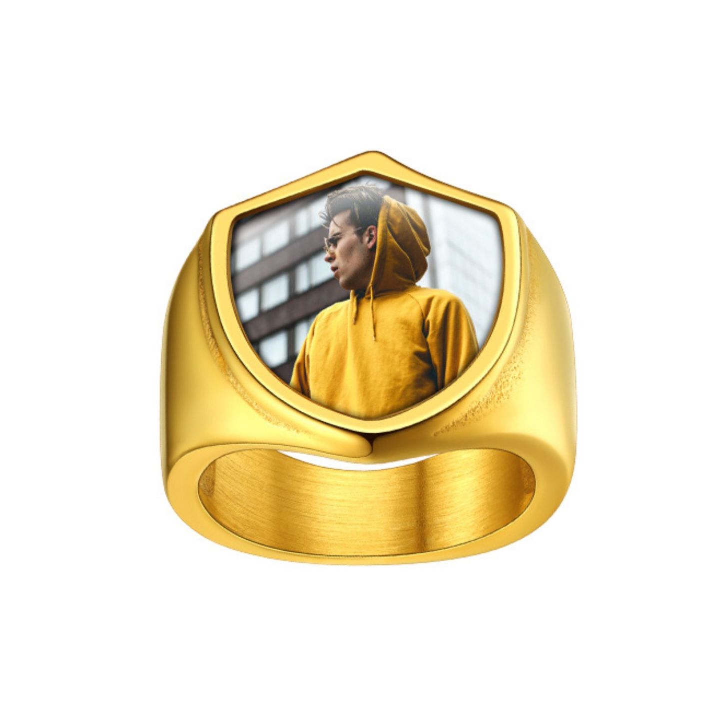 Personalized Engraved Photo Ring