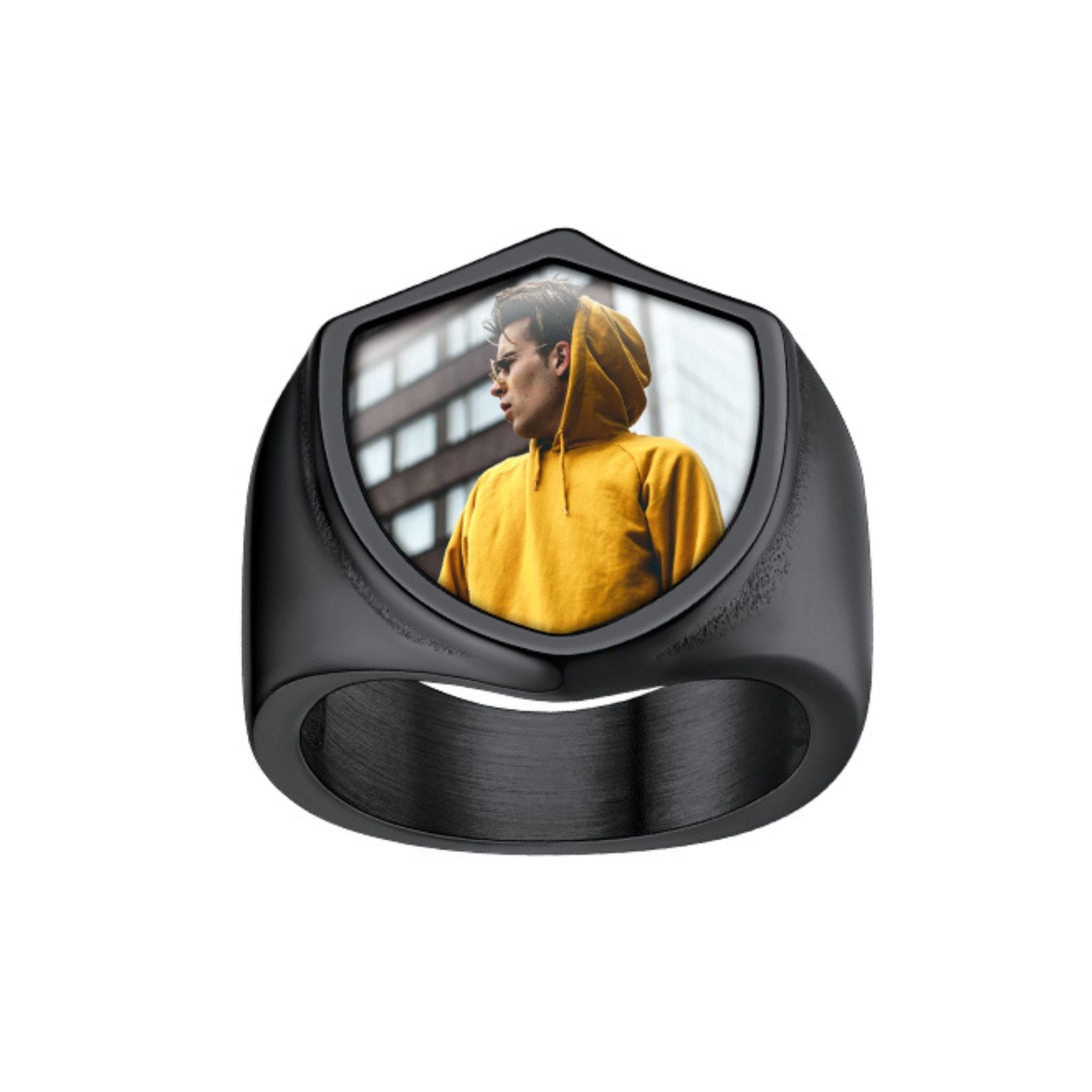 Personalized Engraved Photo Ring