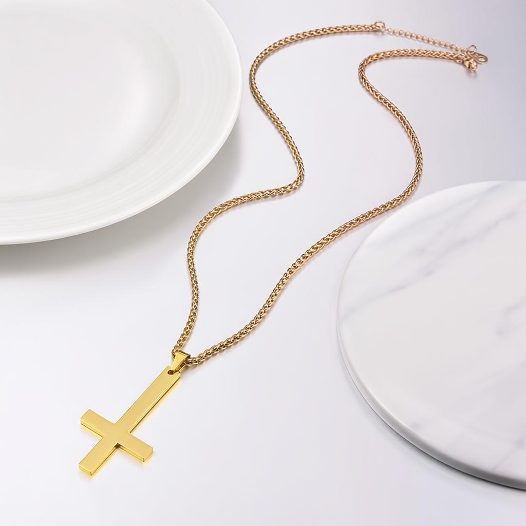 Inverted Cross Necklace
