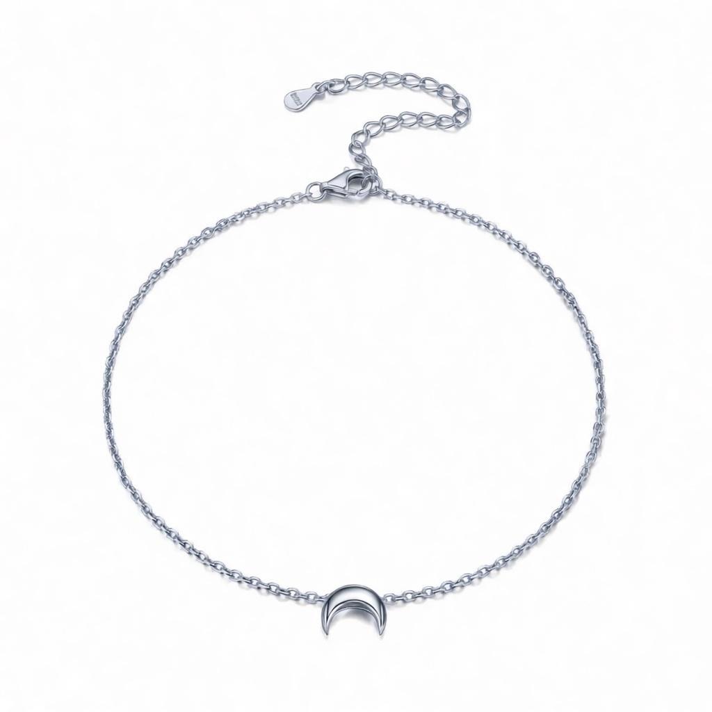 Dainty Small Moon Anklet