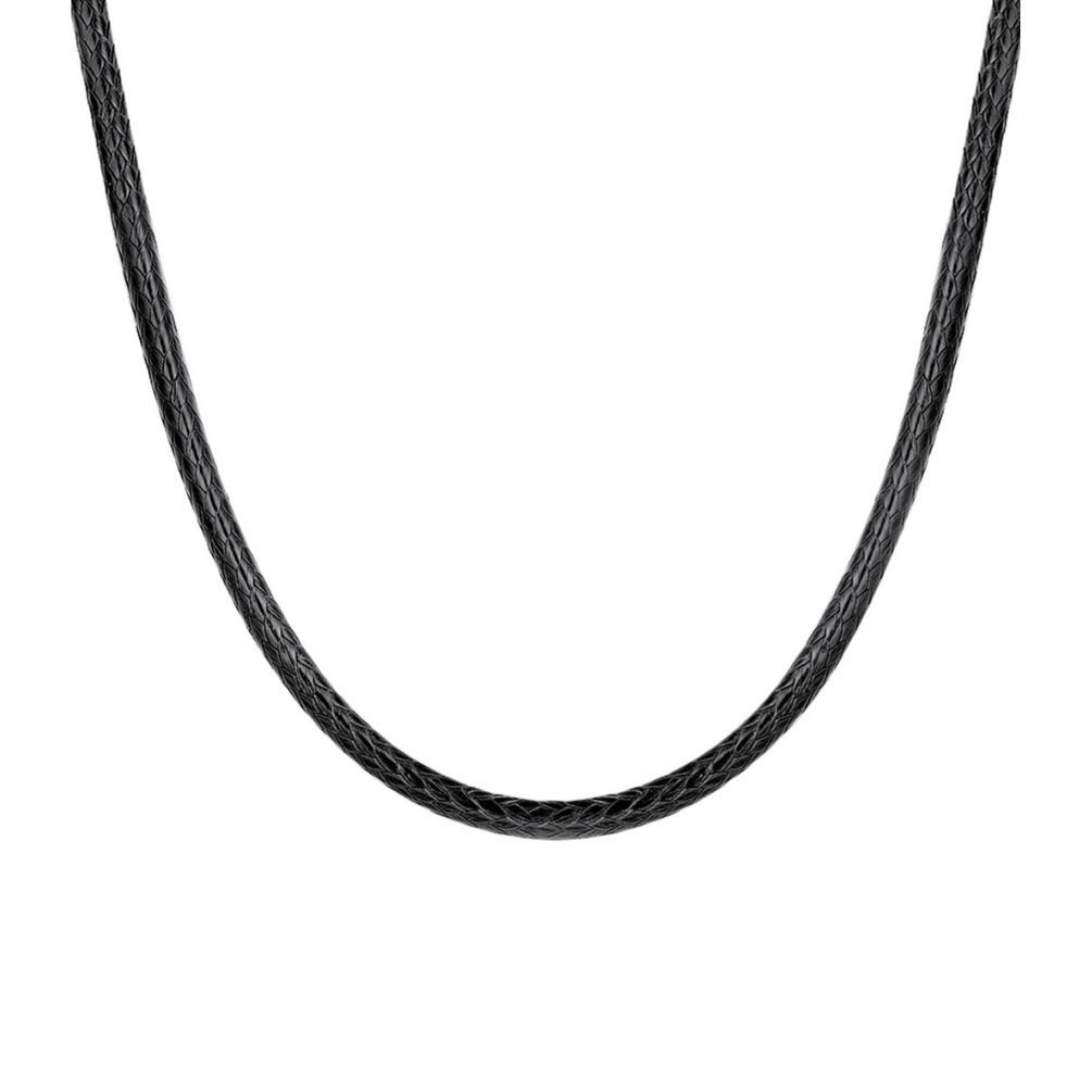 Leather Cord Necklace with Stainless Steel Clasps