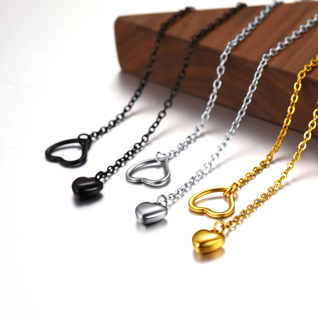 Heart Shaped Lariat Simple Y Necklace