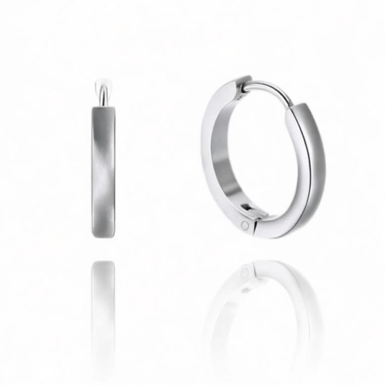 Flat Square Wire Hoop Earrings