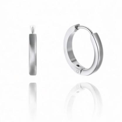 Flat Square Wire Hoop Earrings