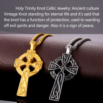 Celtic Knot Cross Pendant - Symbol of Eternal Love & Faith