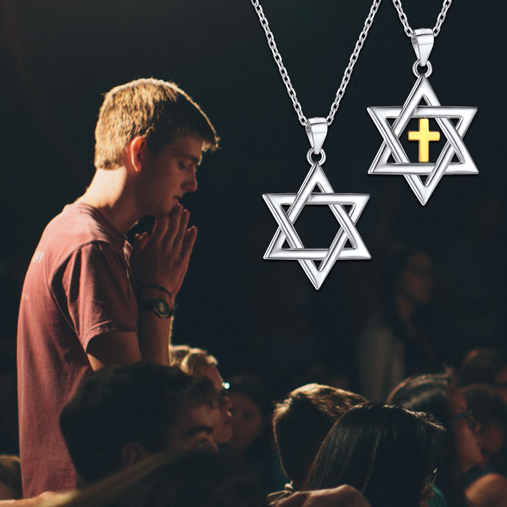 Star of David Cross Pendant Jewelry