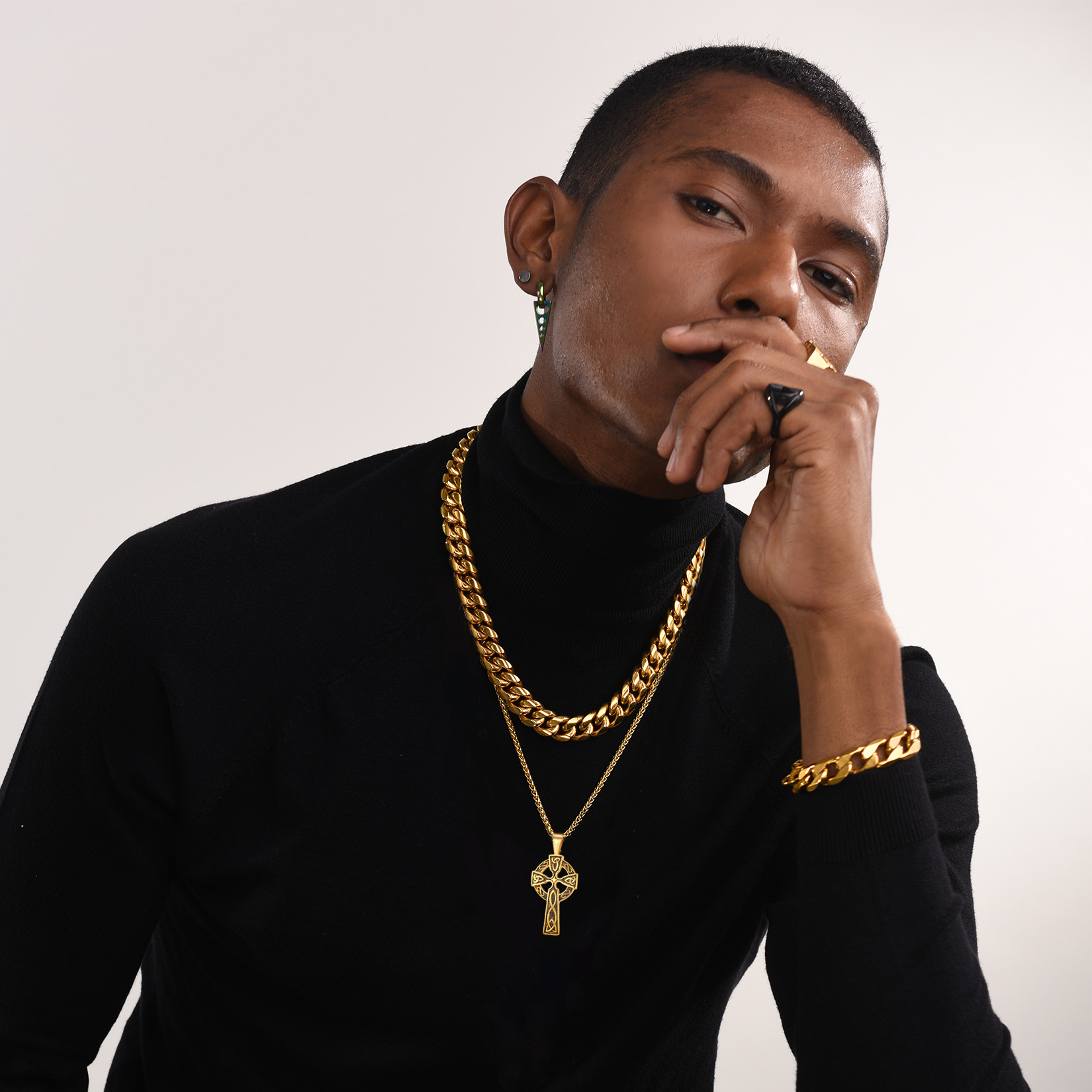 Celtic Knot Pendant Cross Scottish Necklace