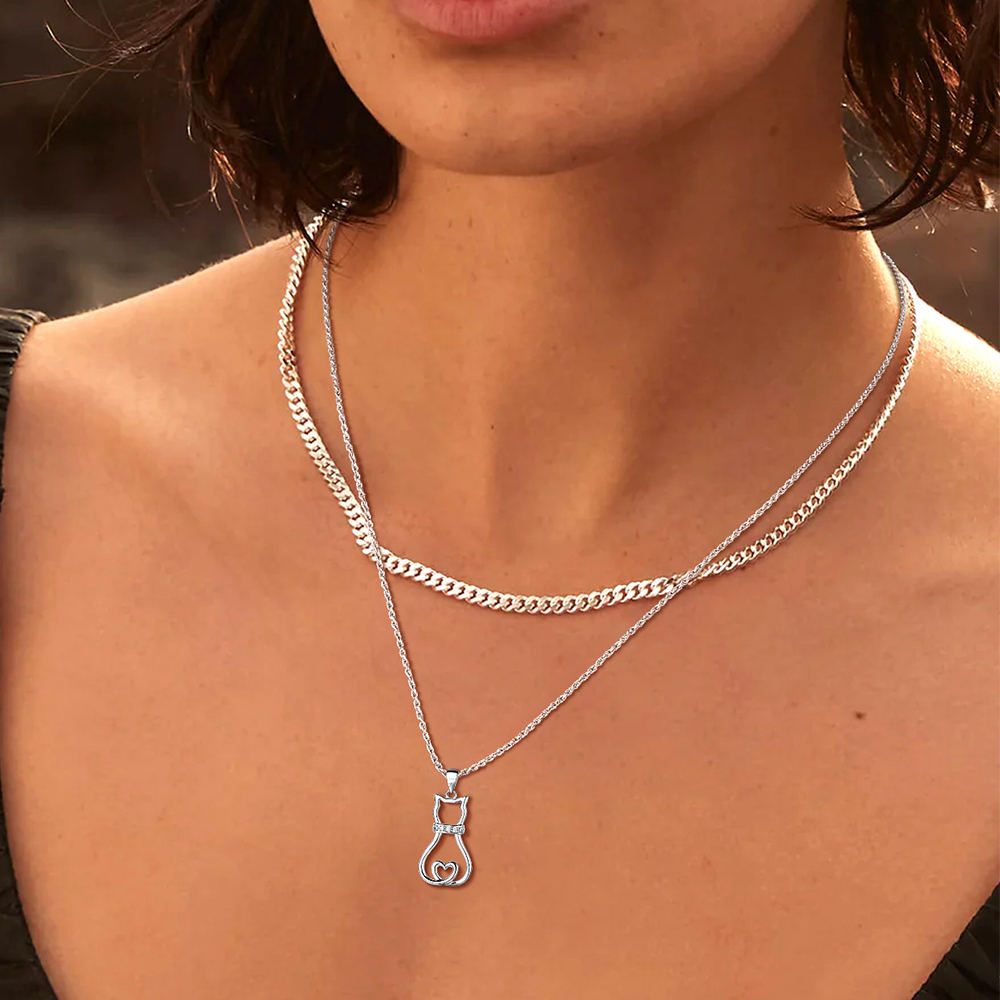 1.3mm 925 Sterling Silver Twisted Rope Chain Necklace for Women - Women Valentine's Gift