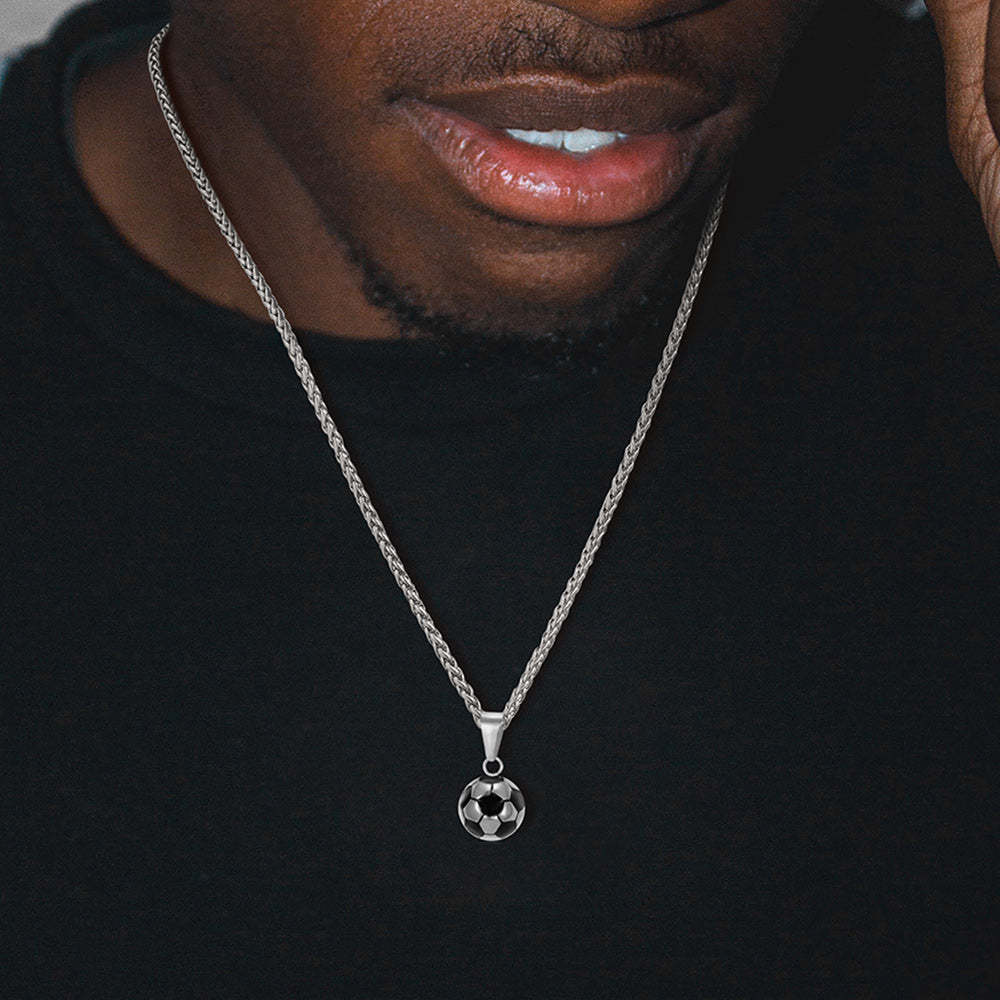 Soccer Football Necklace Sports Pendants for Men Ball Fans