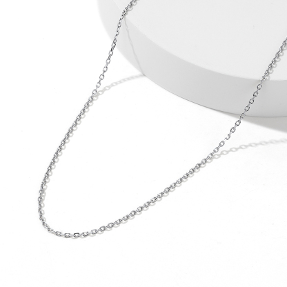 1.4mm Dainty Stainless Steel Rolo Chain Necklace, Stainless Steel-01