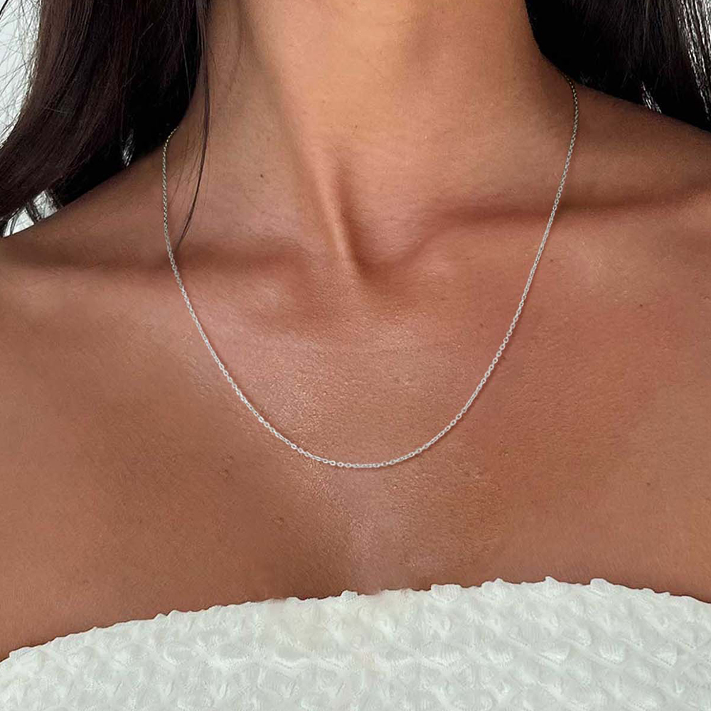 1.4mm Dainty Stainless Steel Rolo Chain Necklace for Women in Stainless Steel - Women Holiday's Gift