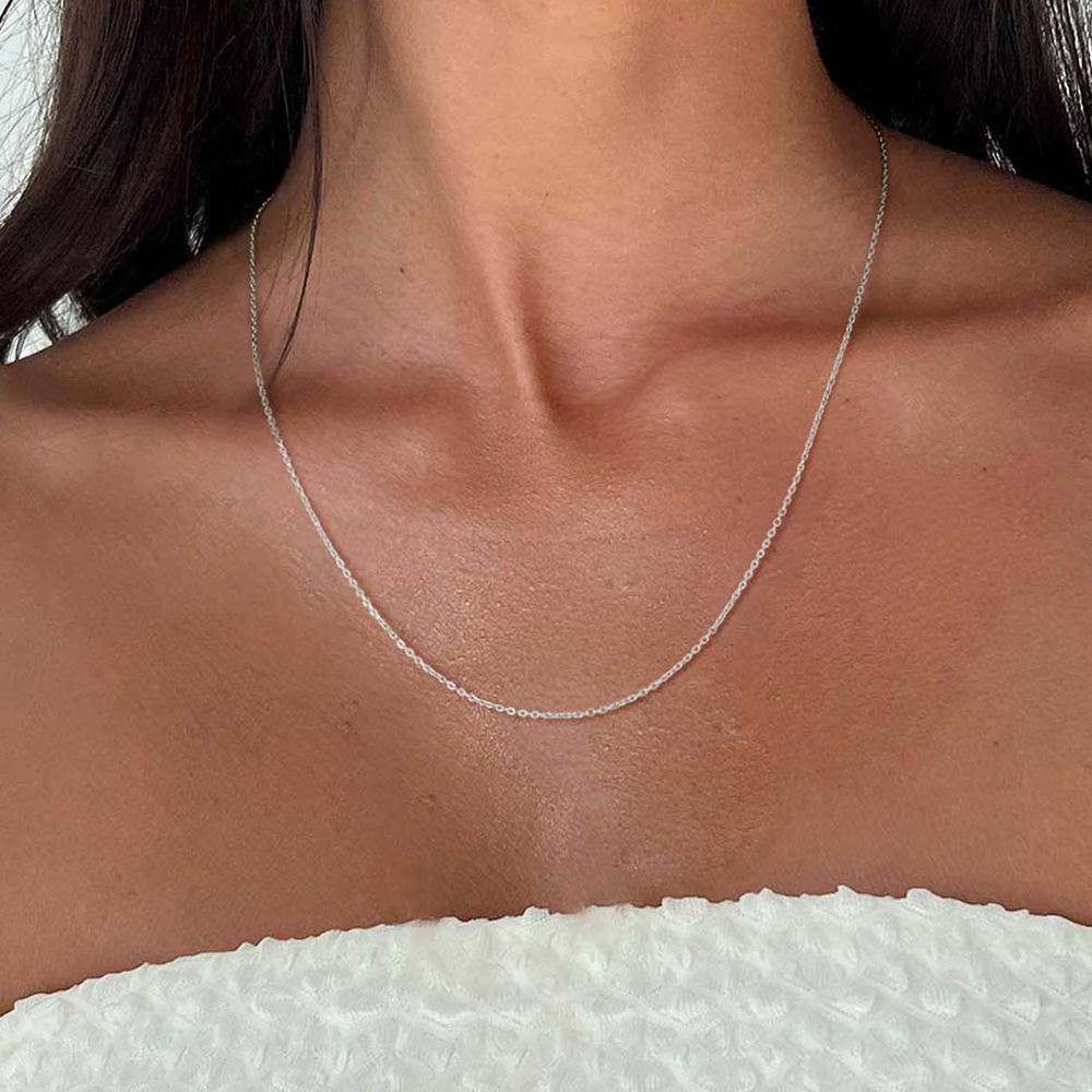 1.4mm Dainty Stainless Steel Rolo Chain Necklace for Women in Stainless Steel - Women Holiday's Gift