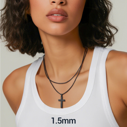 1.5/2/3mm Braided Leather Chain Necklace for Men Women