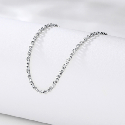 1.5mm Dainty 925 Sterling Silver Rolo Chain Necklace, Silver-01