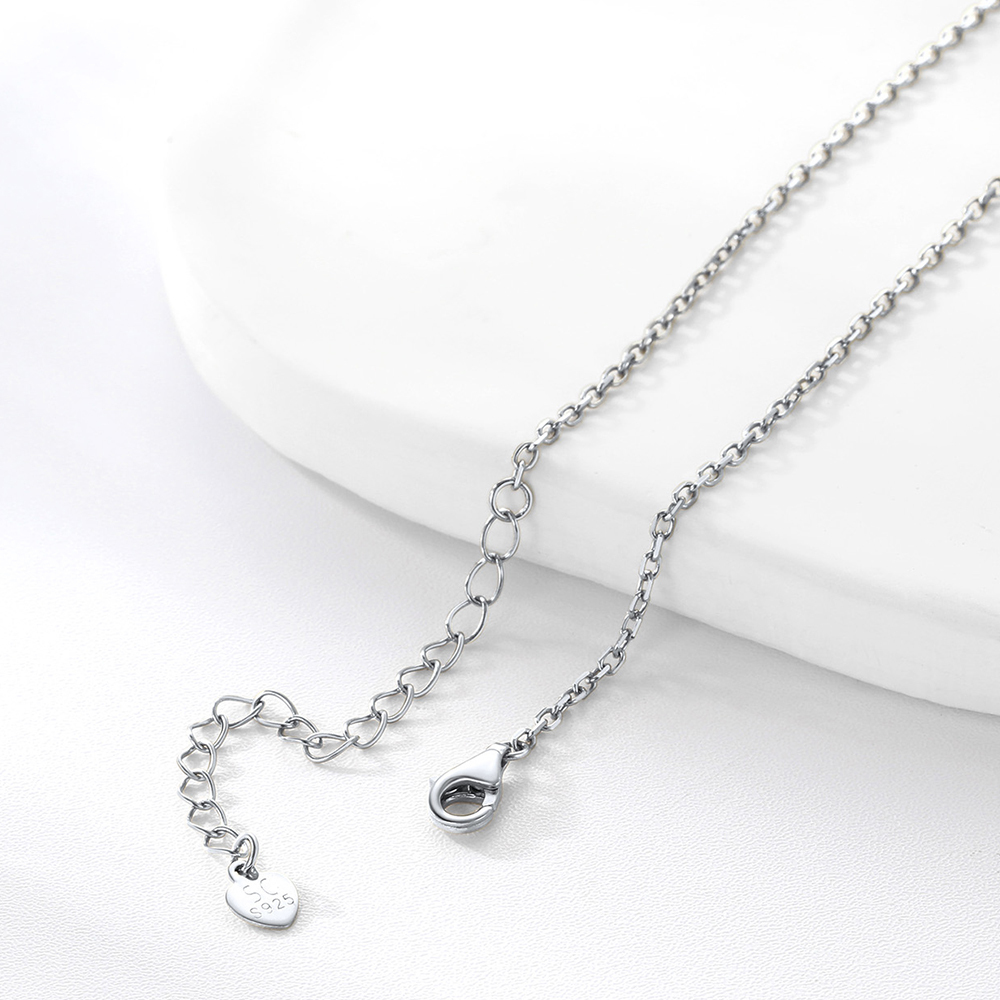 1.5mm Dainty 925 Sterling Silver Rolo Chain Necklace, Silver-03