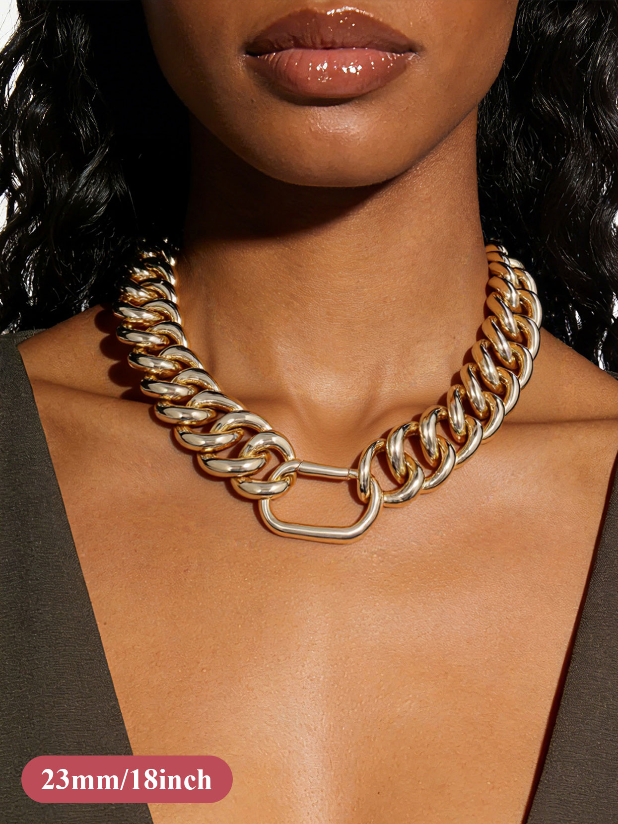 13MM/16MM/23MM Cuban Link Chain Necklace For Women 