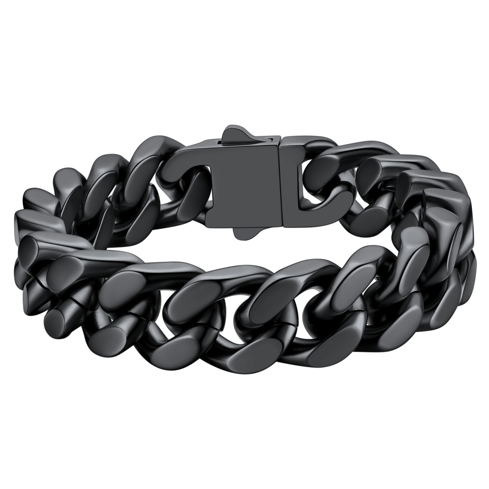 5/7/9/12/14mm Miami Cuban Link Chain Bracelet for Men