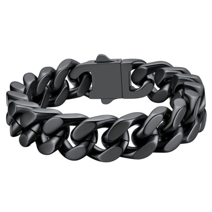 5/7/9/12/14mm Miami Cuban Link Chain Bracelet for Men