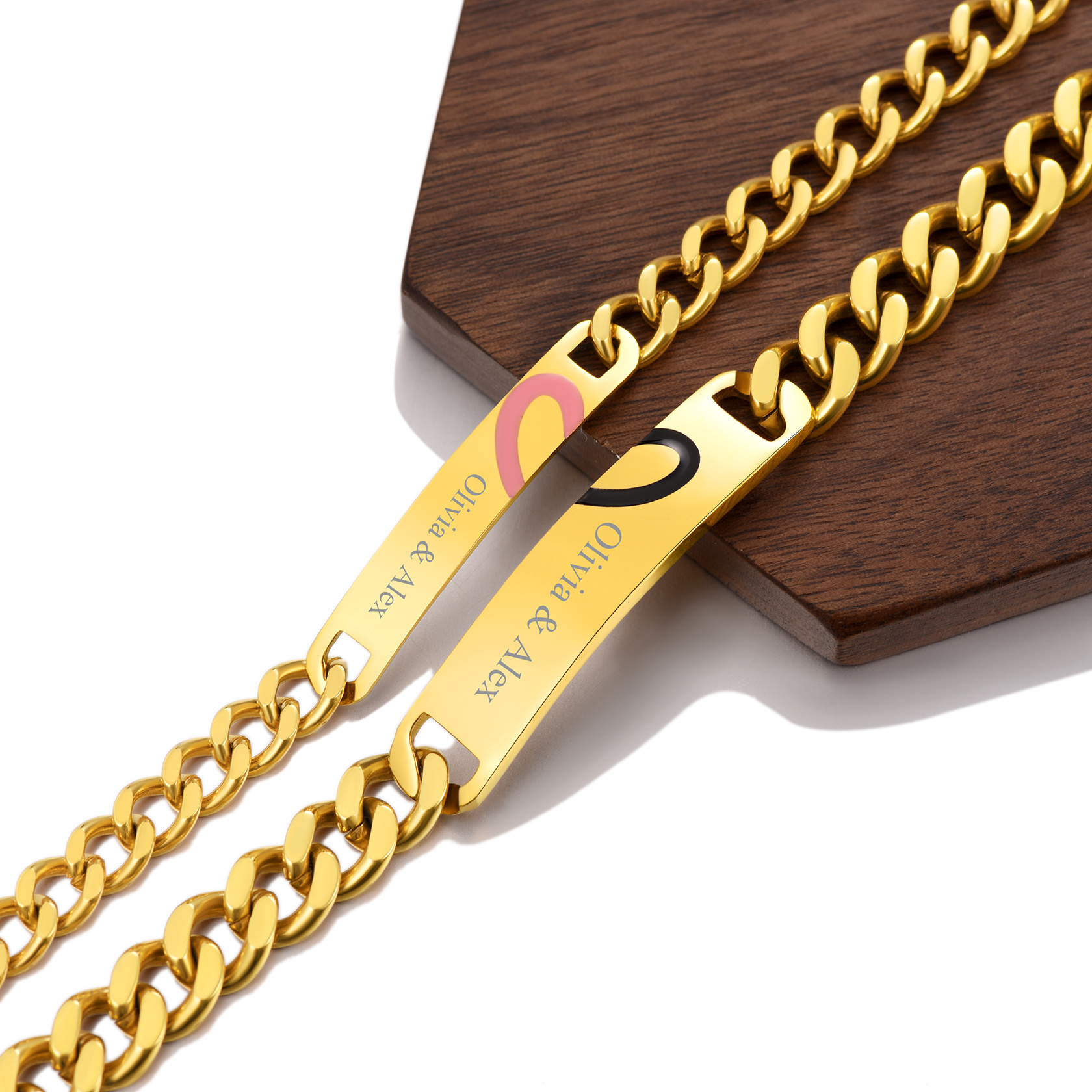 18K Gold Plated Couples Bracelets