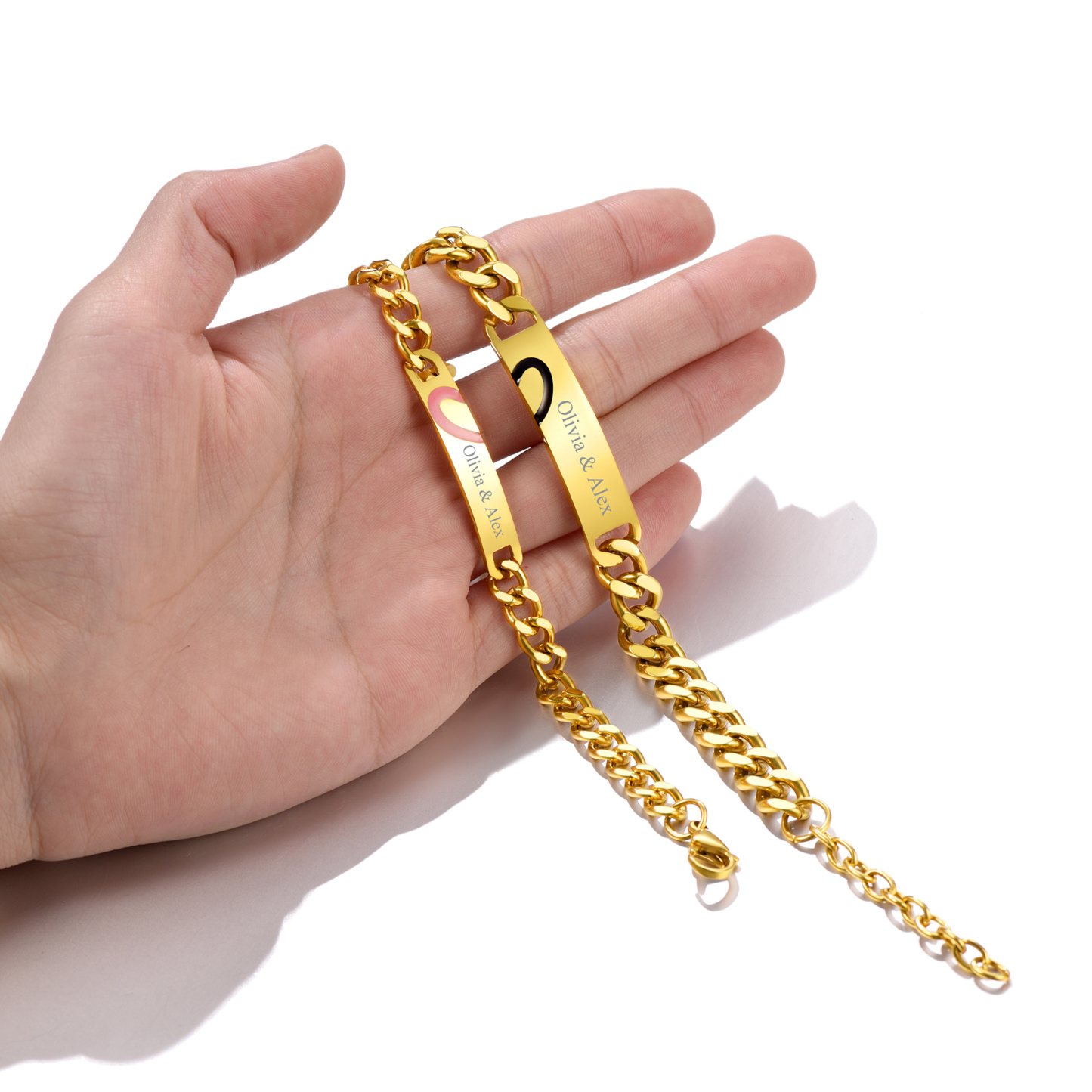 18K Gold Plated Couples Bracelets