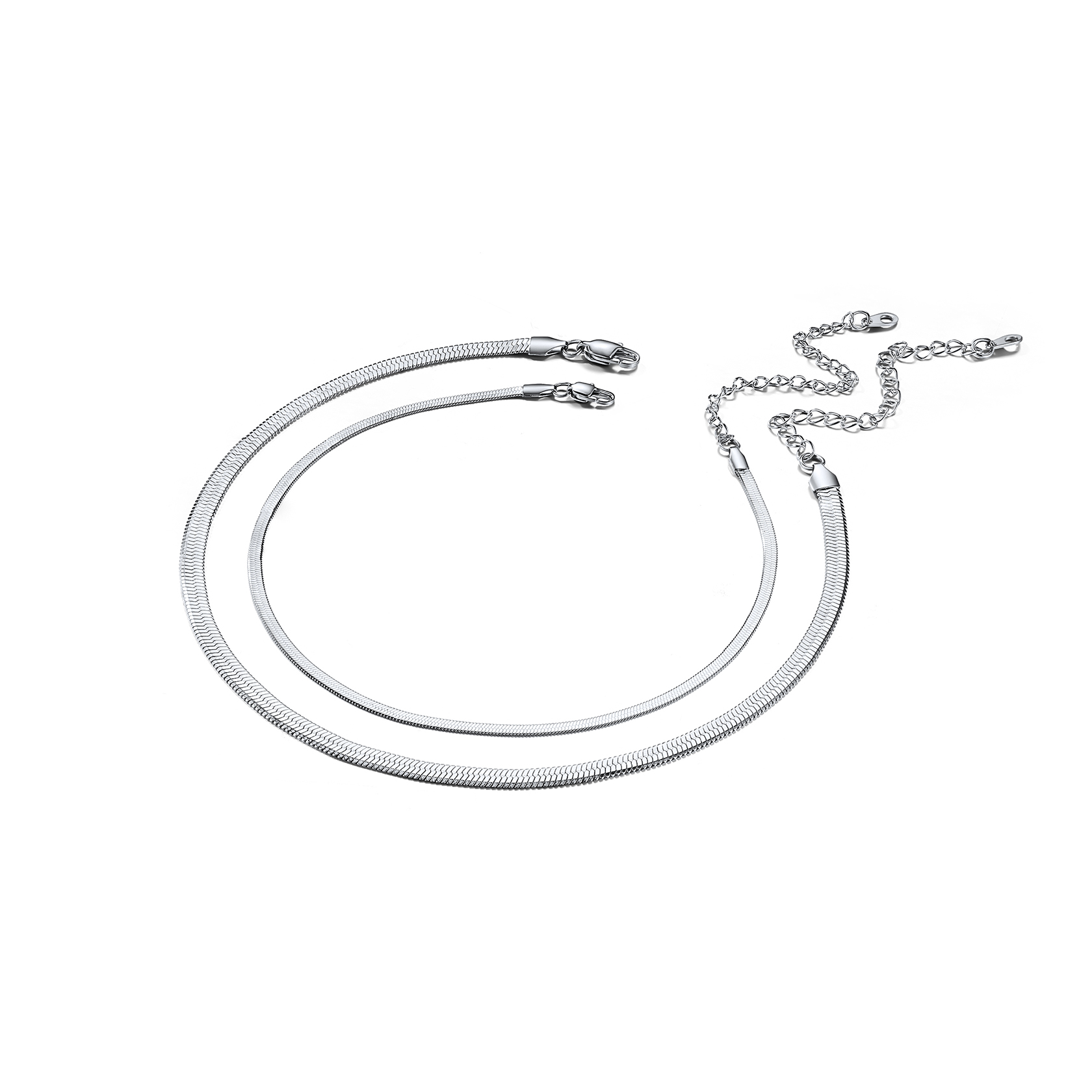 Simple Flat Snake Chain Choker