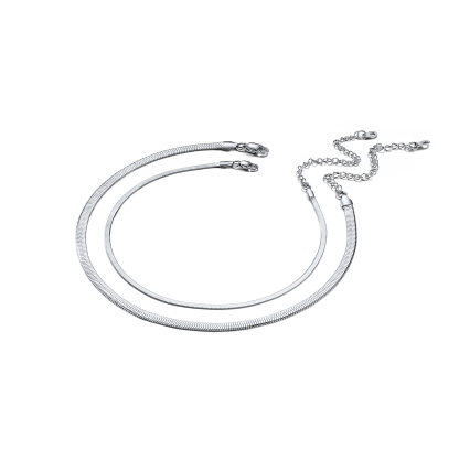 Simple Flat Snake Chain Choker