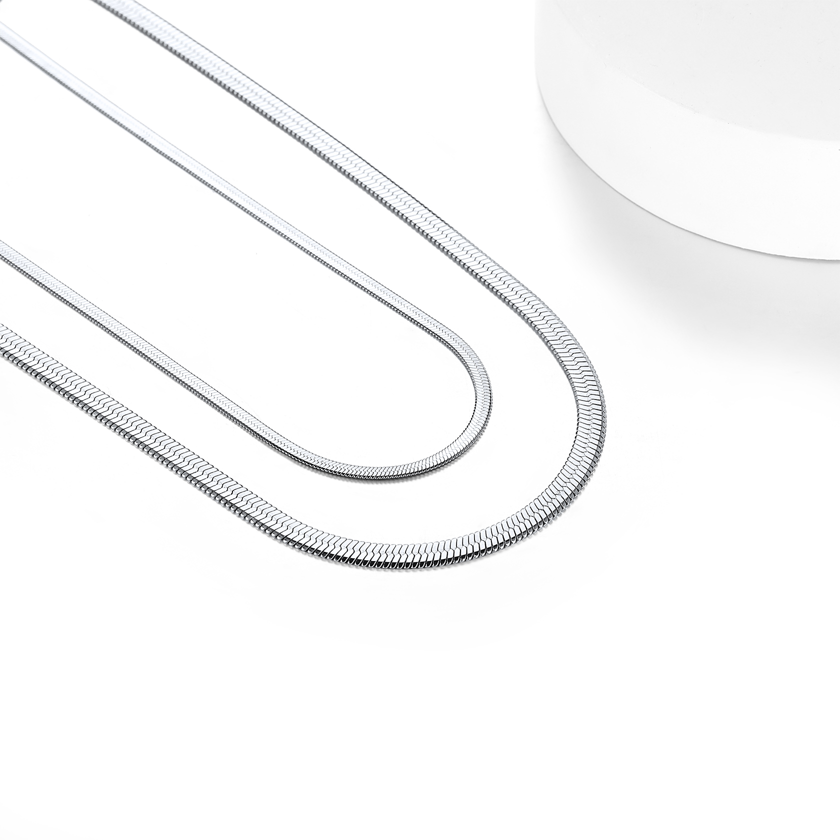 Simple Flat Snake Chain Choker