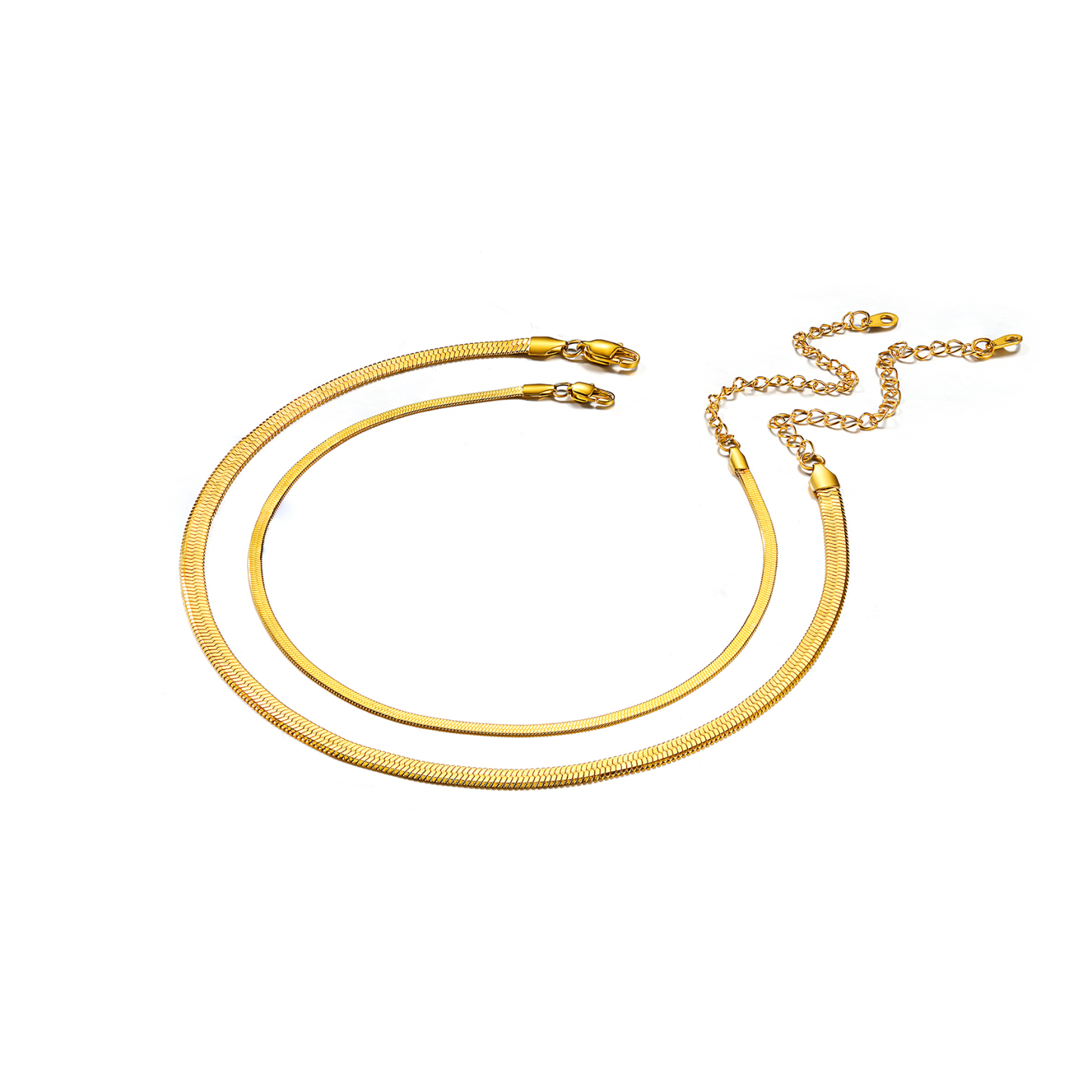 Simple Flat Snake Chain Choker