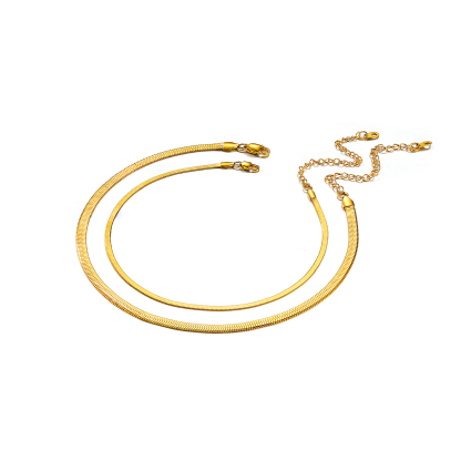 Simple Flat Snake Chain Choker