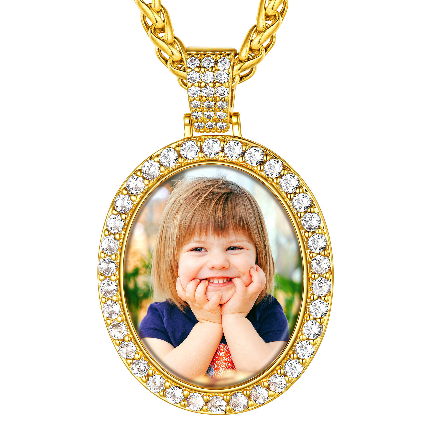 Iced Out Photo Necklace