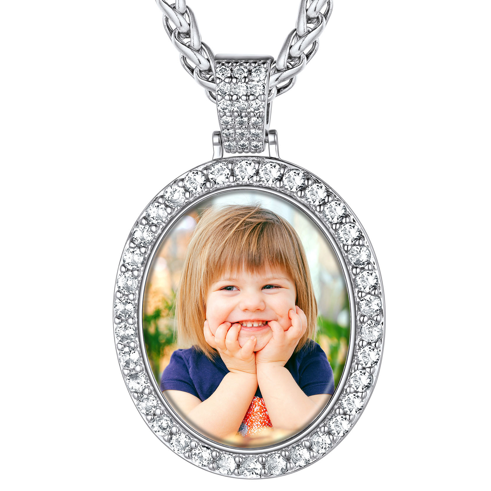 Iced Out Photo Necklace