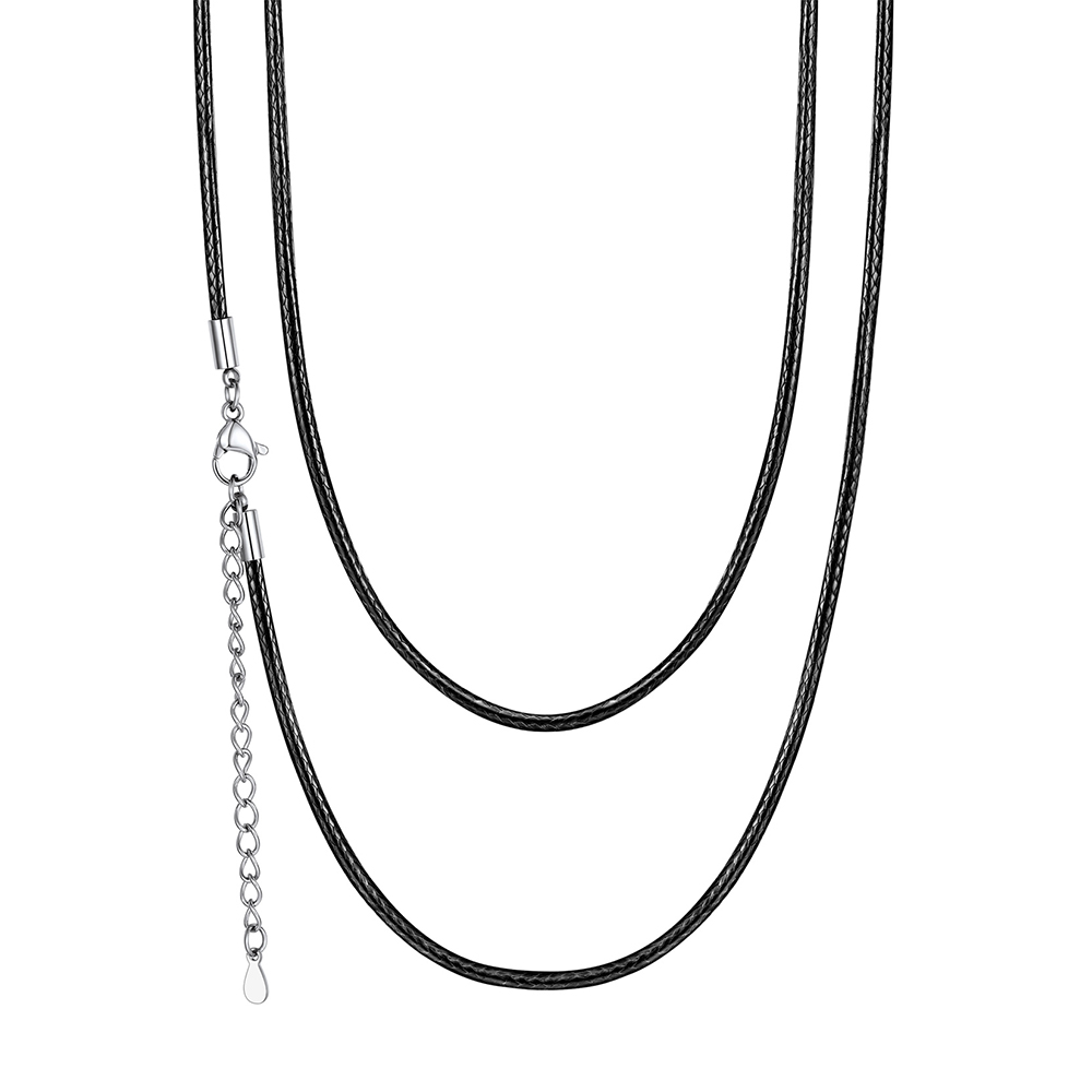 2mm Braided Leather Chain Necklace