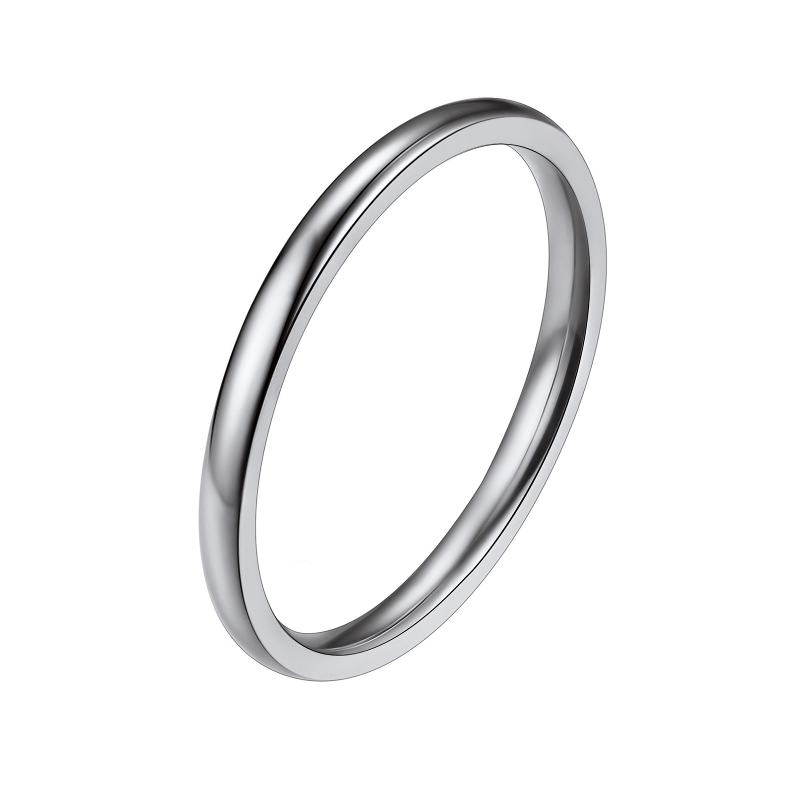 2mm-8mm Polished Stainless Steel Ring For Men Women
