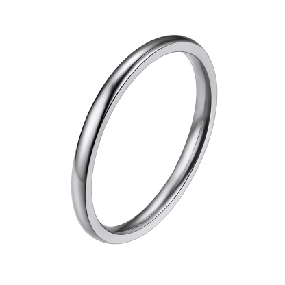 2mm-8mm Polished Stainless Steel Ring For Men Women
