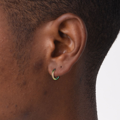 3 Pairs Nickel Free Huggie Hoop Earrings for Men