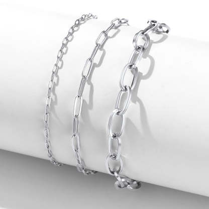 minimalist paperclip anklet- 2mm, 3mm, and 6mm widths