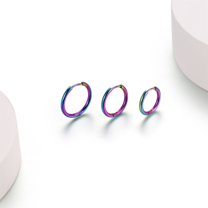 3 Pairs Nickel Free Huggie Hoop Earrings