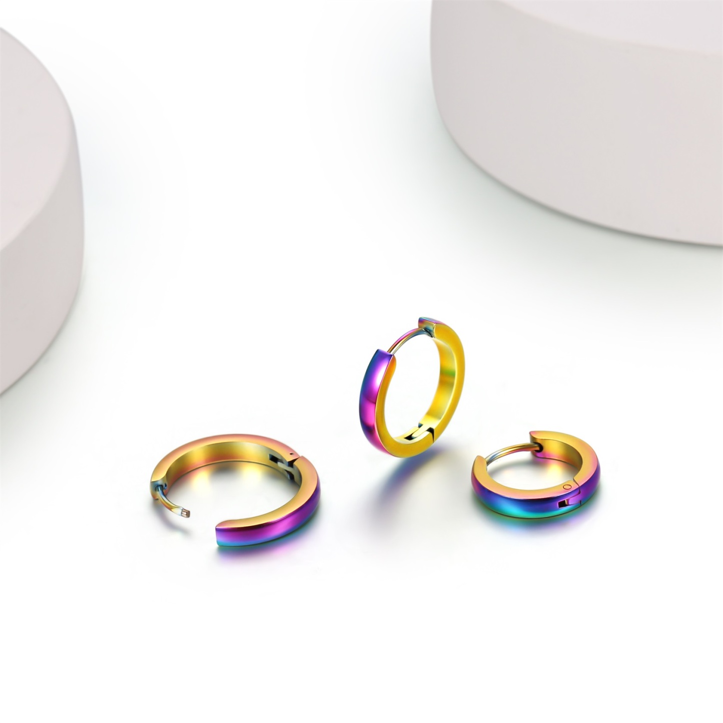 Flat Square Wire Hoop Earrings