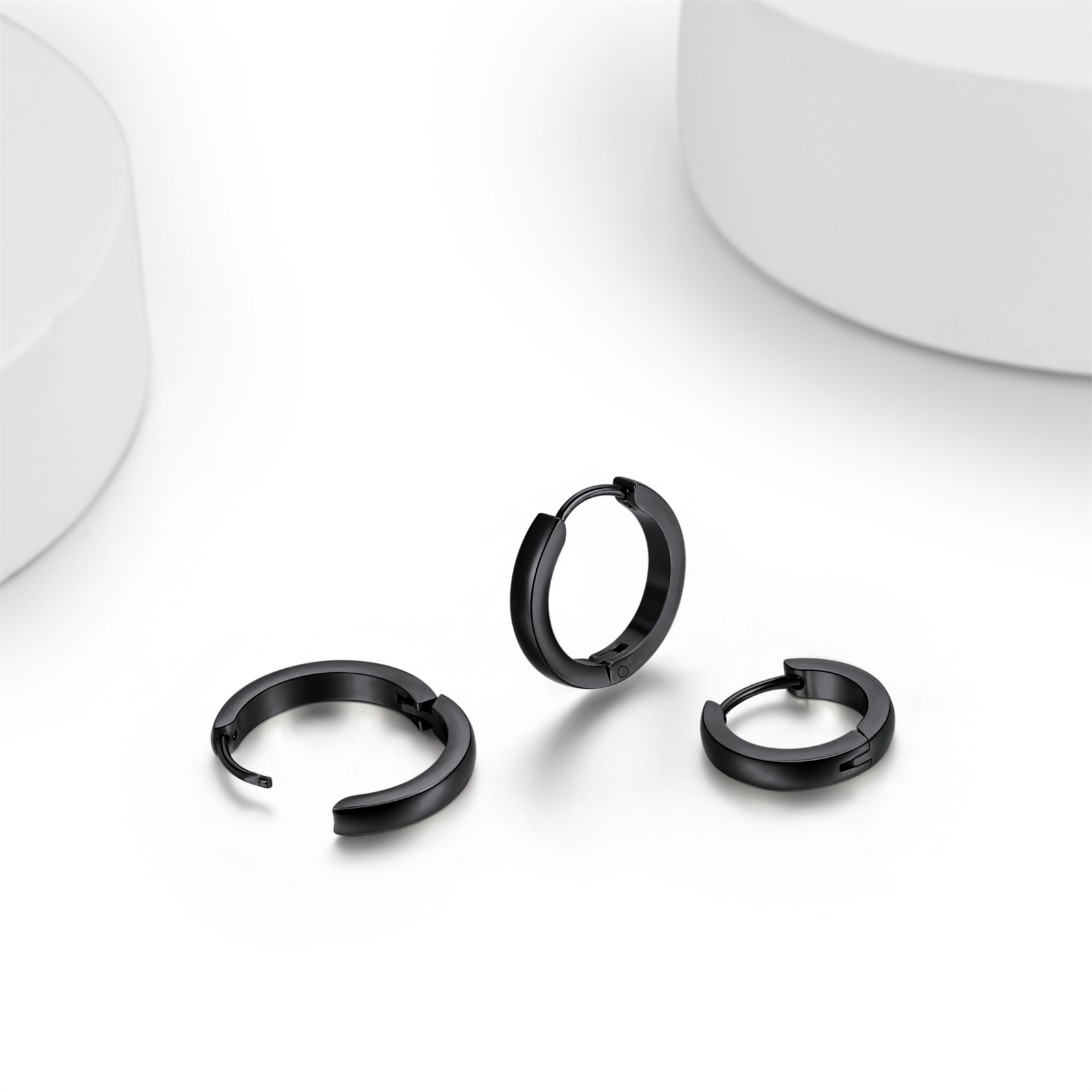 Flat Square Wire Hoop Earrings