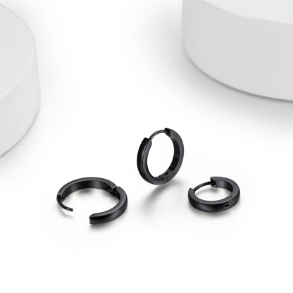 Flat Square Wire Hoop Earrings