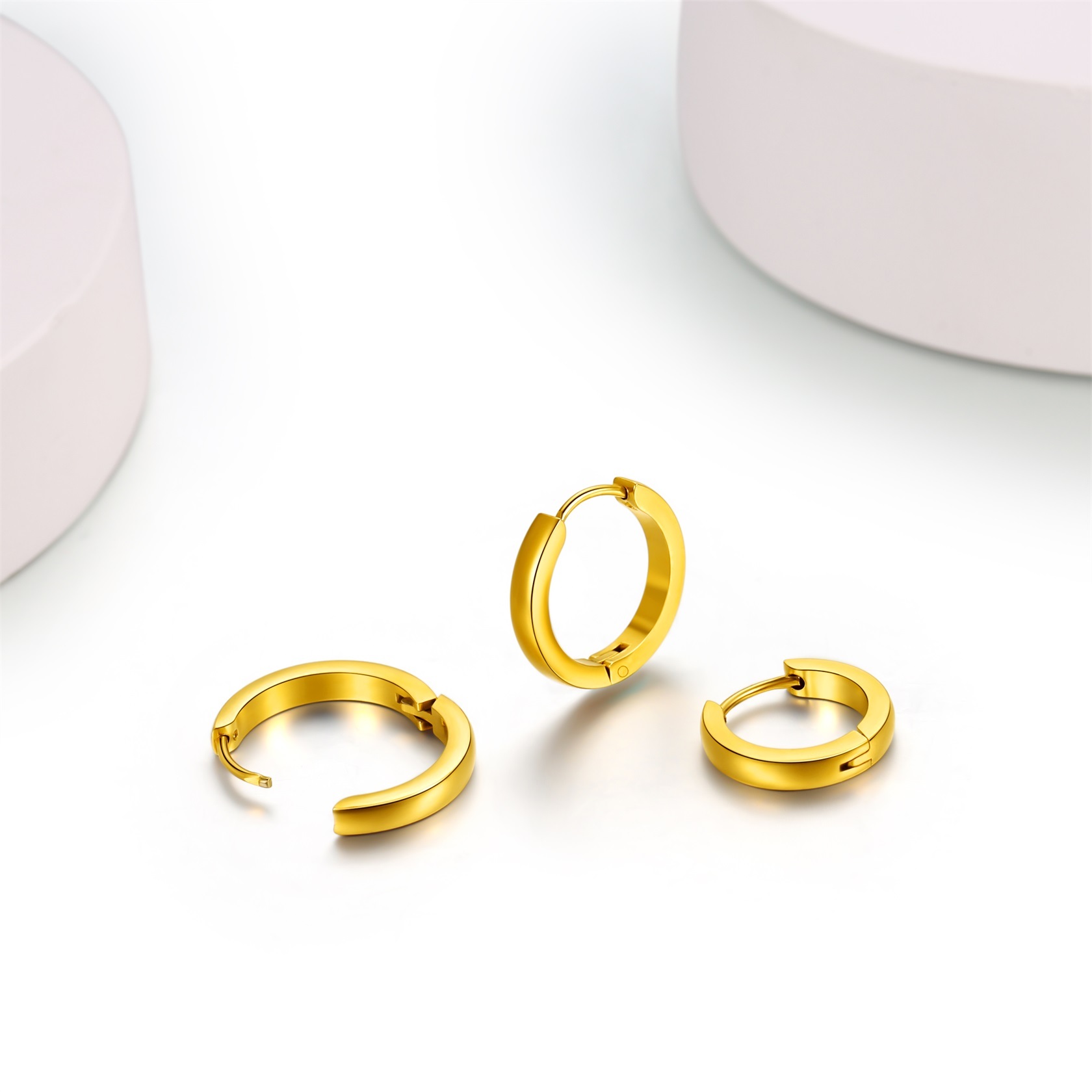 Flat Square Wire Hoop Earrings