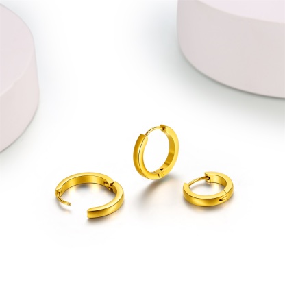 Flat Square Wire Hoop Earrings