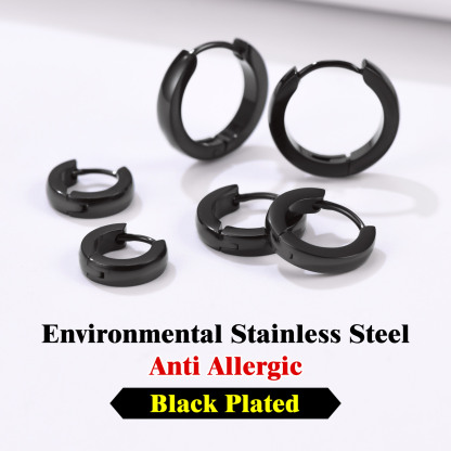 3Pcs Classic Huggie Hoop Earrings Set  for Men Women