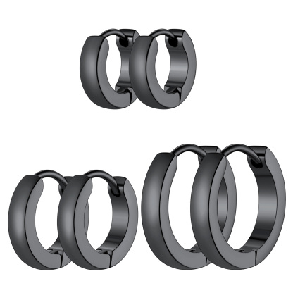 3Pcs Classic Huggie Hoop Earrings Set  for Men Women