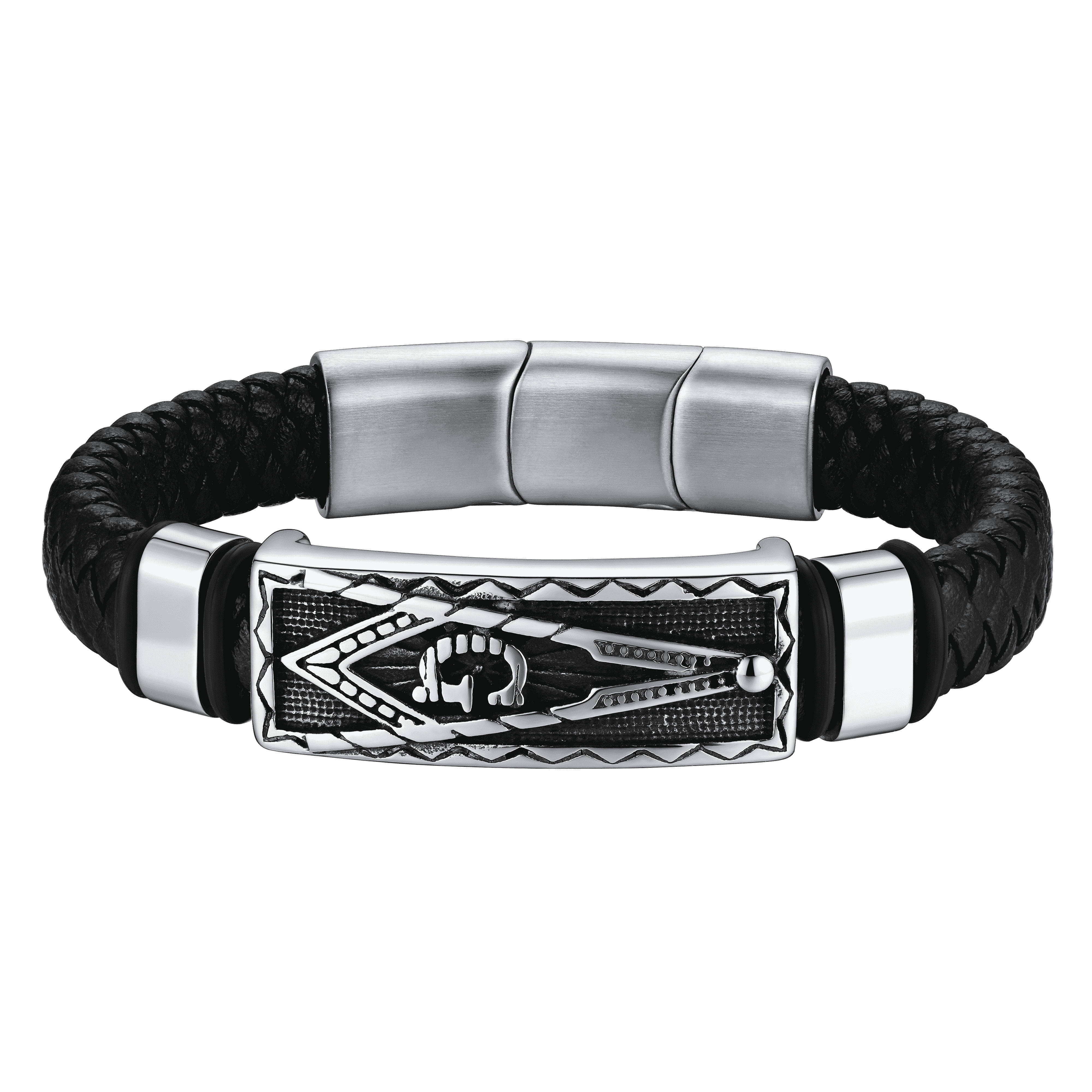 Masonic Bracelet for Men | Leather | Compass