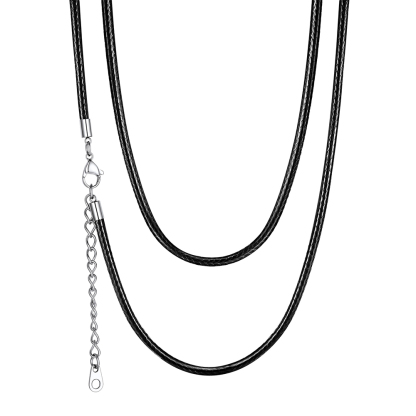 3mm Braided Leather Chain Necklace