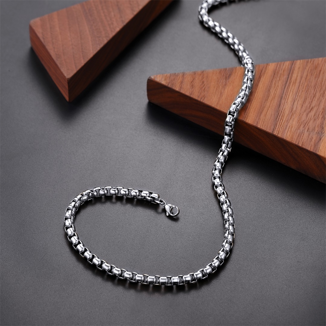 3/6mm Rolo Box Link Chain for Men - Mens Rolo Chain