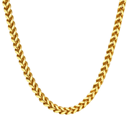 4.5mm Stainless Steel Franco Chain Necklace in Gold Plated